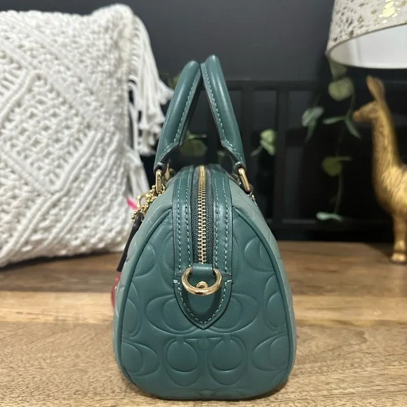 Coach Mini Rowan in Embossed Signature Print - Picture 3 of 9